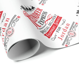 Leverans av Jultomten till Nordpolexpressleverans Presentpapper