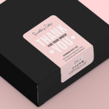 Leverans av Logotyp för Trendig för tack för Rosa 