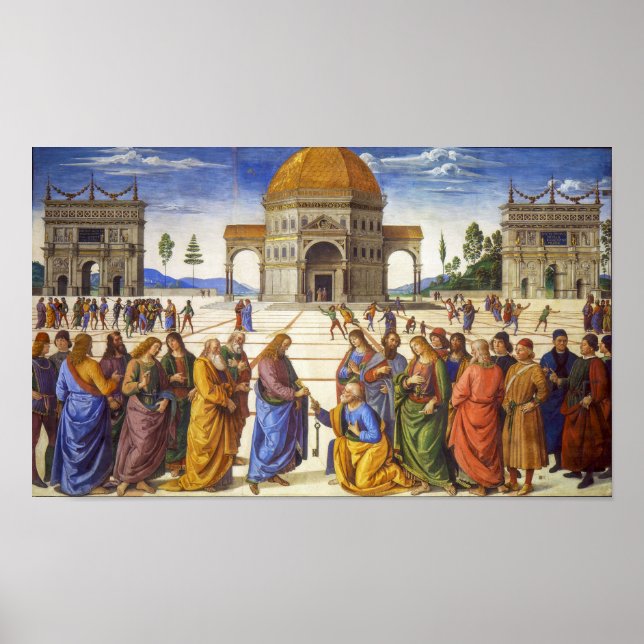 Leverans av Nycklar | Pietro Perugino | Poster (Framsidan)