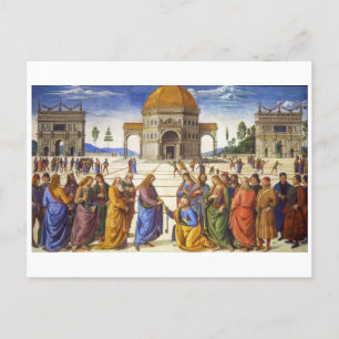 Leverans av Nycklar Pietro Perugino Vykort