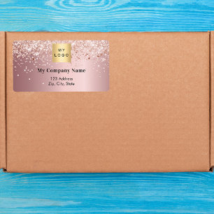 Leverans av returadress för  rosa logotyp  fraktsedel