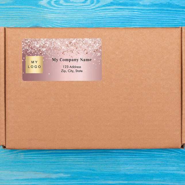 Leverans av returadress för  rosa logotyp  fraktsedel (Skapare uppladdad)