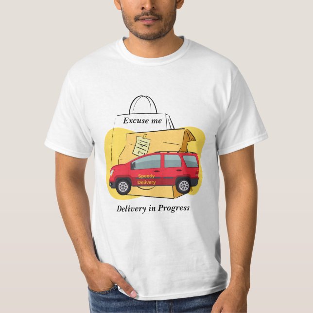 Leverans av snabbleveransdrivrutin pågår t shirt (Framsida)
