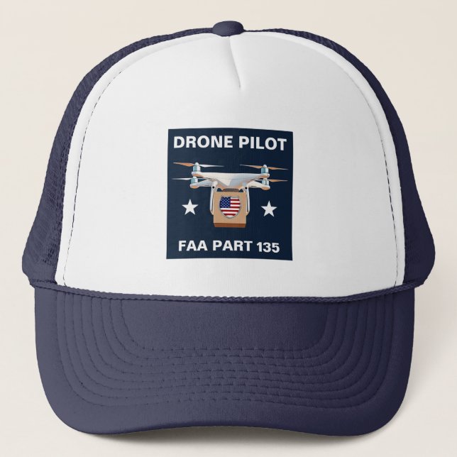 Leverans Drone Pilot Trucker Hatt (Anpassa den!) Keps (Framsida)