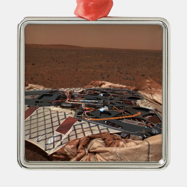 Leverans landningsplats julgransprydnad metall (Framsidan)