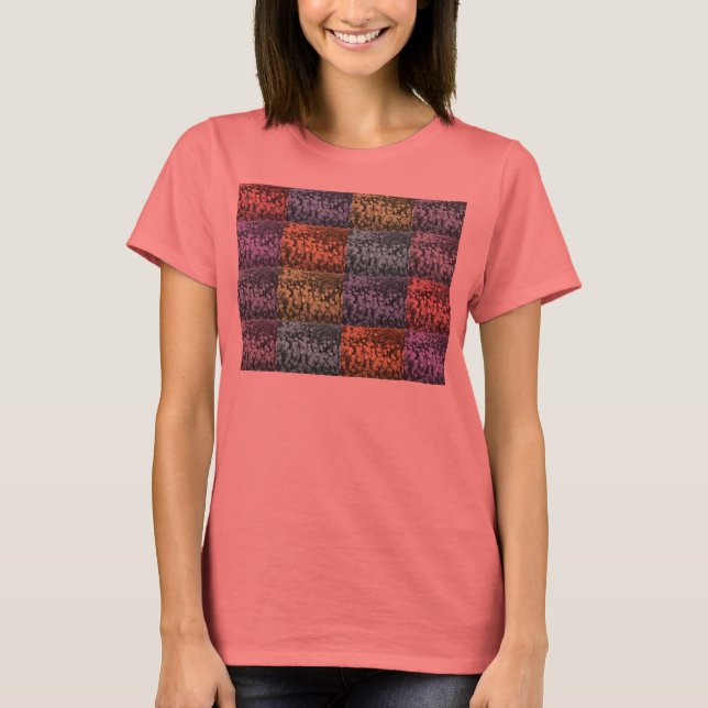 Leverans med flera Färgader och Blommigtar T Shirt (Framsida)