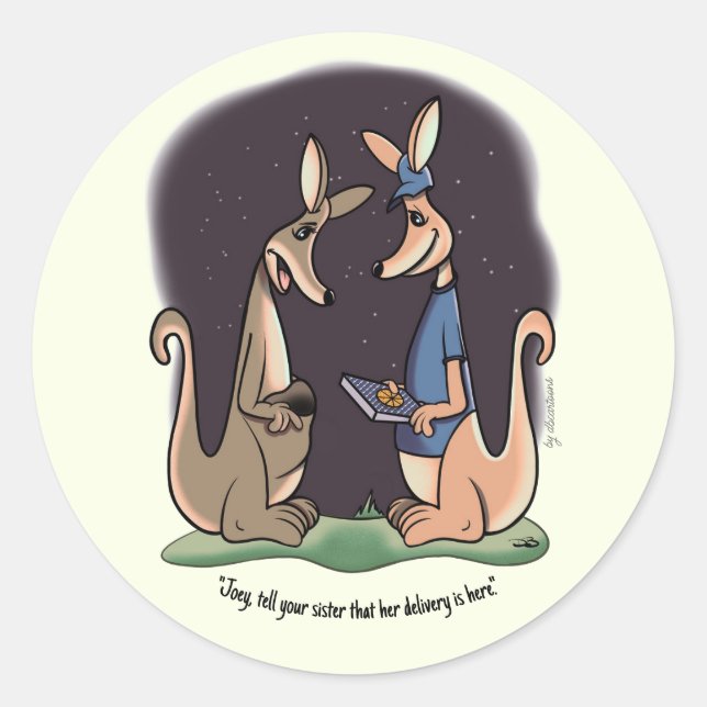 Leverans Runt Klistermärke (Framsida)