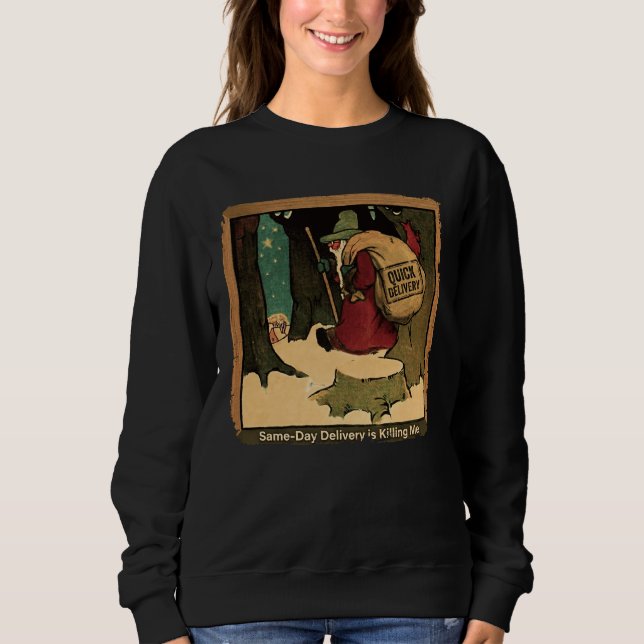 Leverans samma dag Vintage Tomte. T Shirt (Framsida)