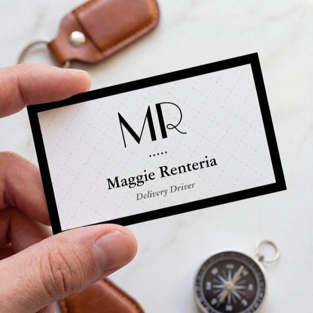 Leveransdrivrutin - Monogram för ren Snyggt Visitkort (Skapare uppladdad)