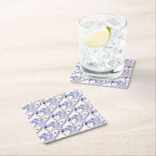 Leveranser av baby blue Bunny Rabbit Cute Party Underlägg Papper Kvadrat