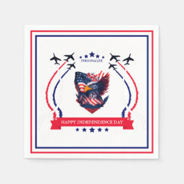 Leveranser från lycklig Independence day Firande P Pappersservett