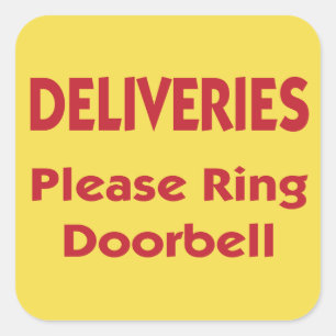 Leveranser Snälla Ring Doorbell Fyrkantigt Klistermärke