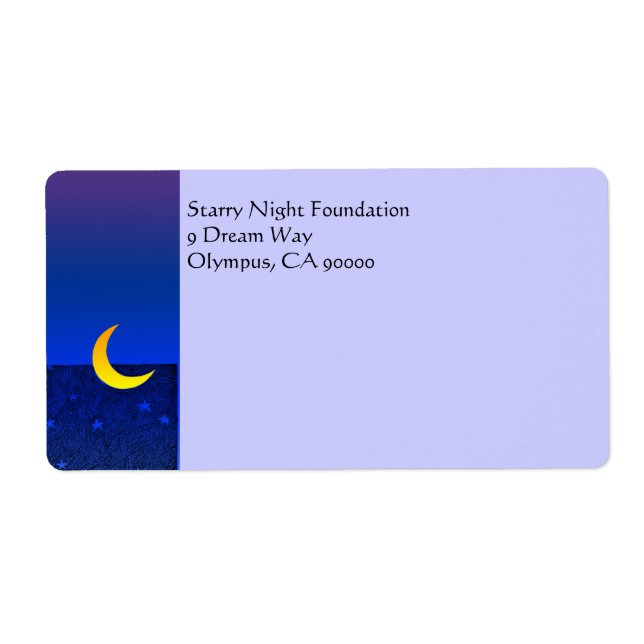 Leveransetikett för Anpassningsbarna måne och stjä Fraktsedel (Framsidan)