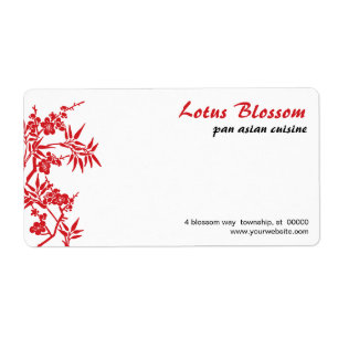 Leveransetikett för asiatisk Blommar Fraktsedel