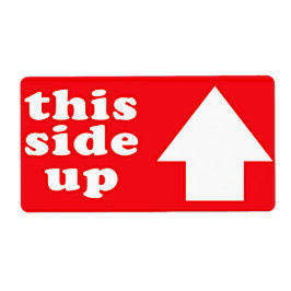 Leveransetikett för sida upp fraktsedel