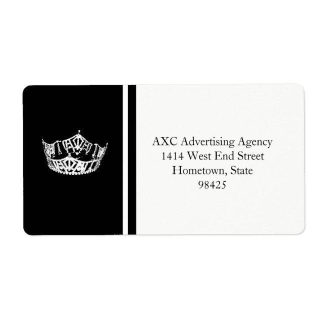 Leveransetikett för skönhetstävling Krona Fraktsedel (Framsidan)