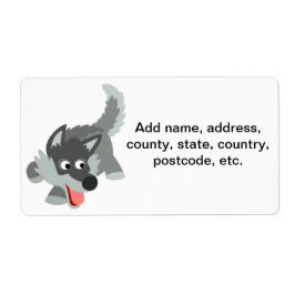 Leveransetikett för Varg av Nyfiken Tecknad för ak Fraktsedel