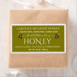 Leveransetiketter för modern Elegant-honung-Anpass Fraktsedel