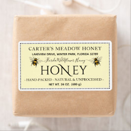 Leveransetiketter för modern Elegant-honung-Anpass Fraktsedel