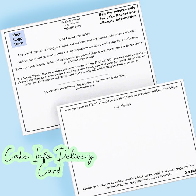 Leveranskort för affärskakning för händelsemängd vykort (Skapare uppladdad)