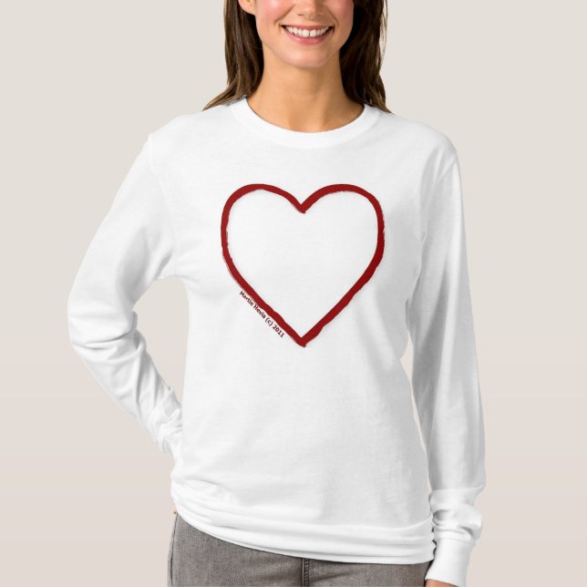 Leveransmall för Långärmad i kärlek och Hate T-shirt (Framsida)