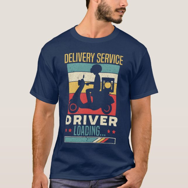 Leveransservice Förare Kurir Matleverans Guy  T Shirt (Framsida)