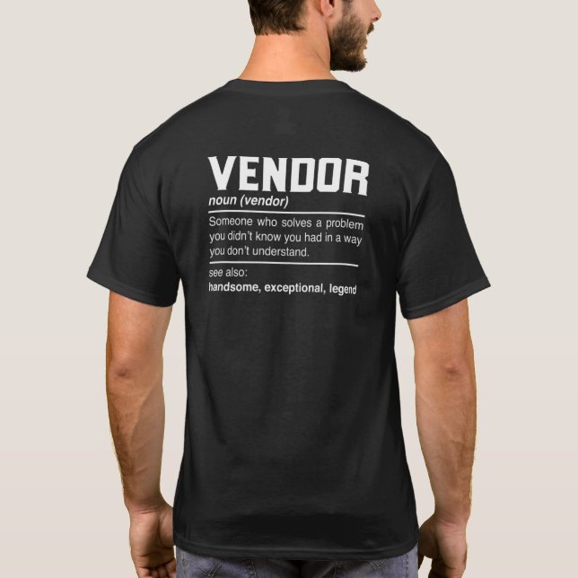 Leverantör av leverantörsdefinitionsdesign t shirt (Baksida)