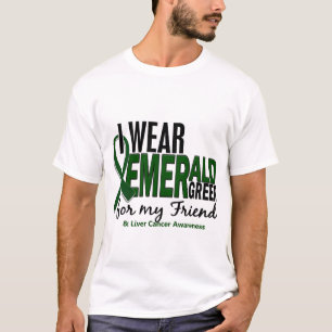 Levercancer ha på sig jag smaragdgrönt för min t-shirt