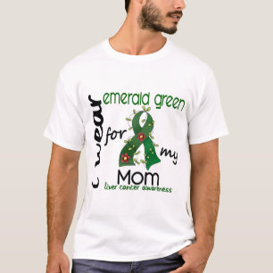 Levercancer ha på sig jag smaragdgrönt för min tee