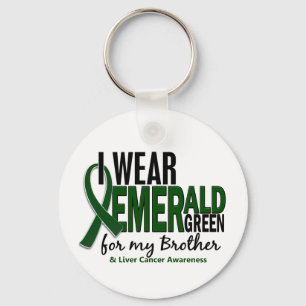 Levercancer I Bära Emerald Grönt för min bror Nyckelring