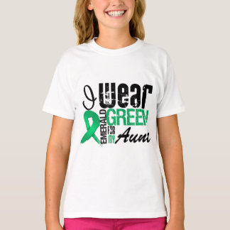 Levercancer I Bära Emerald Grönt för min Moster Tee Shirt