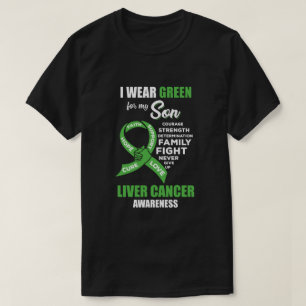 Levercancer i Bära Grönt för min son Pappa Mamm T Shirt