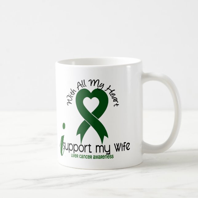 LEVERCANCER stöttar jag min fru Kaffemugg (Höger)