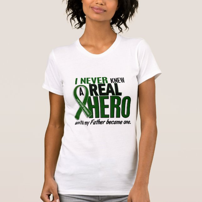 Levercancer VISSTE ALDRIG en far för HJÄLTE 2 Tee Shirt (Framsida)