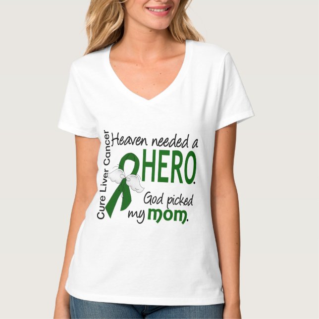 Levercancerhimmel behövde en hjältemamma t-shirt (Framsida)