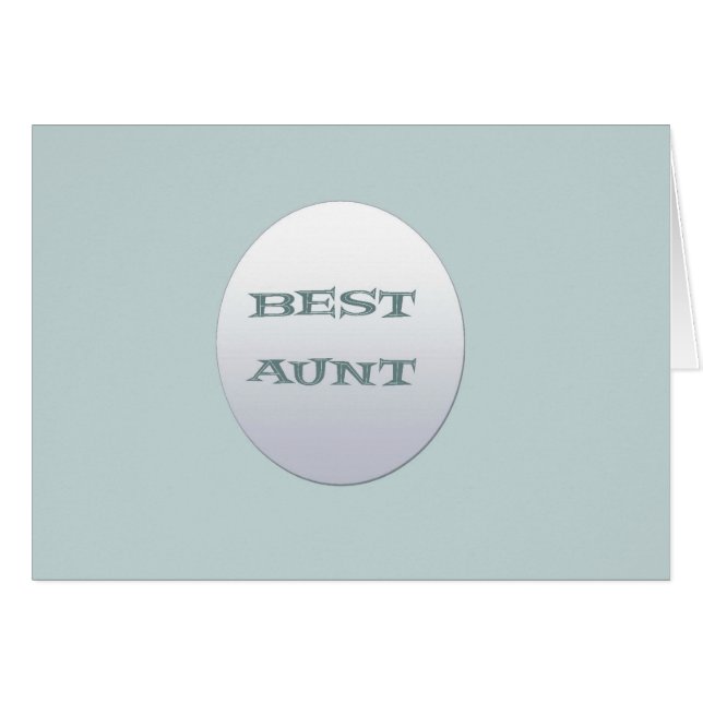 Leverera/blå bästa Moster Hälsningskort (Framsidan Horizontal)