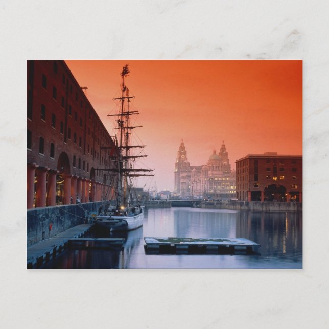 Leverera byggnad från Albert Dock Complex, Liverpo Vykort (Framsida)