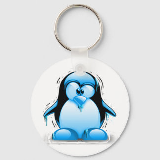 Leverera Kall Blue Tux Nyckelring