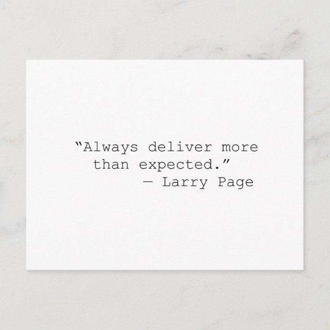 Leverera mer än förväntad Larry-sida Vykort (Framsida)