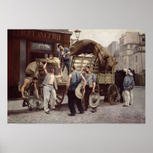 Leverera mjöl, 1885 poster