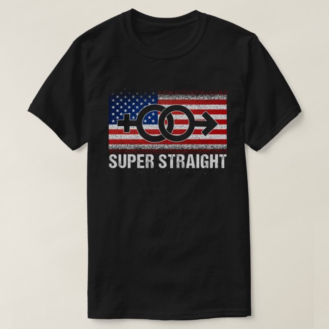 Leverera Rak amerikansk Flagga T Shirt (Design framsida)