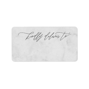 Leverera vänligen till den moderna calligraphyen adressetikett