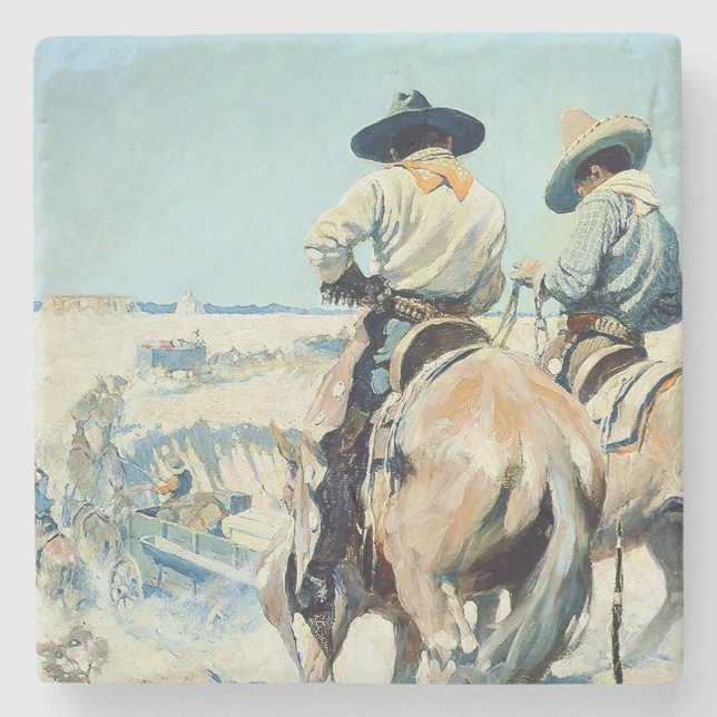 Leverera Western konst av NC Wyeth Stenunderlägg (Framsidan)