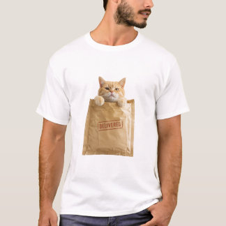 Levererad överraskningspresent för katt - T-Shirt