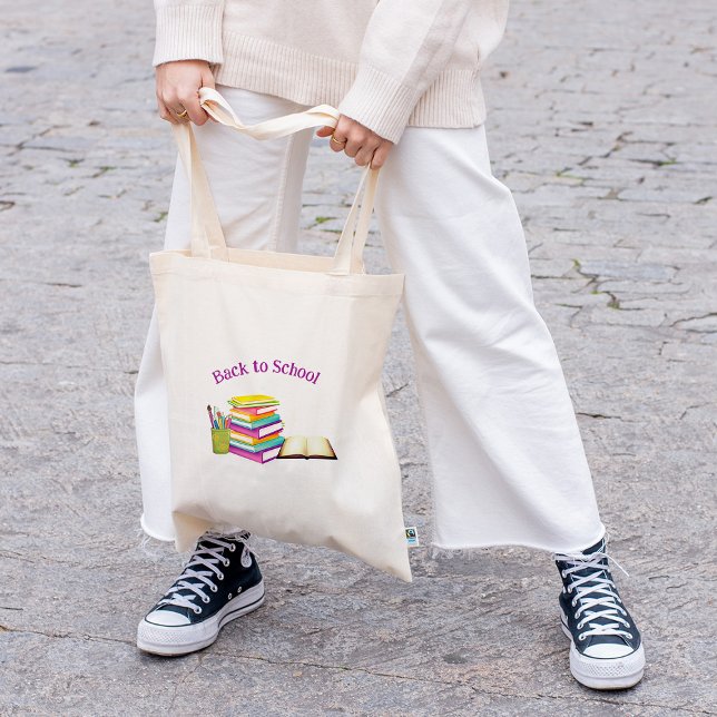 Levererar Back to school Tote Bag Tygkasse (Skapare uppladdad)