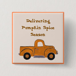 Levererar Pumpkin Spice Season Handmålad Lastbil Knapp
