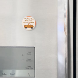 Levererar Pumpkin Spice Season Handmålad Lastbil Magnet