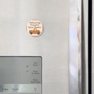 Levererar Pumpkin Spice Season Handmålad Lastbil Magnet