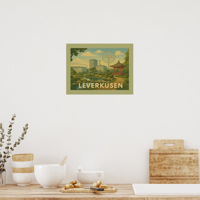 Leverkusen Tyskland Stad Konst Poster (Kök)