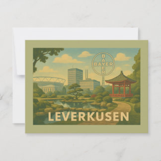 Leverkusen Tyskland Stad Konst Vykort